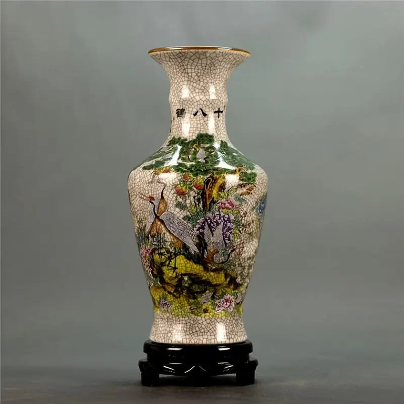 Vase des Grues Immortelles – Vase Oriental Grues Sacrées Vases