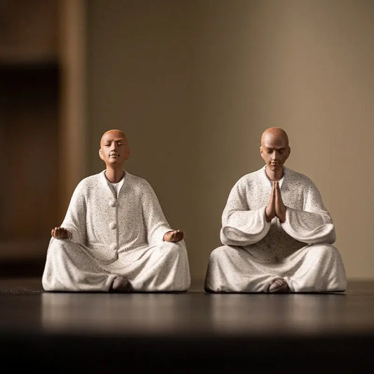 Zanshin & Myōshin – Figurines Moines Méditation Figurines