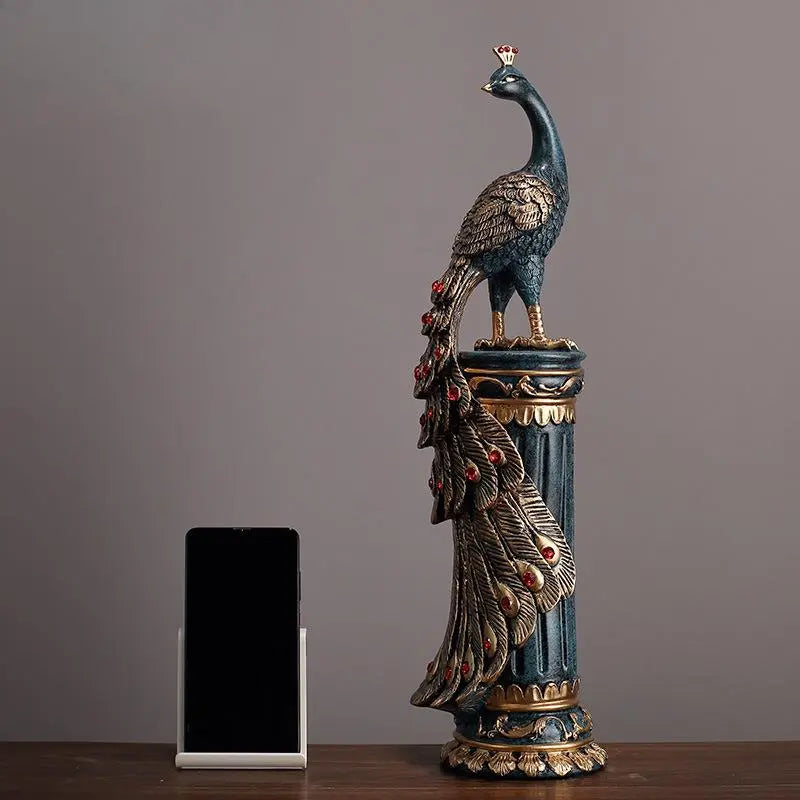 Paon Impérial – Statue Paon Orientale Symbolique Sculptures et statues