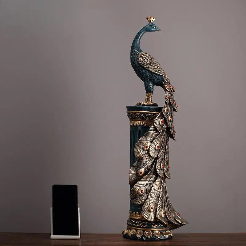 Paon Impérial – Statue Paon Orientale Symbolique Sculptures et statues