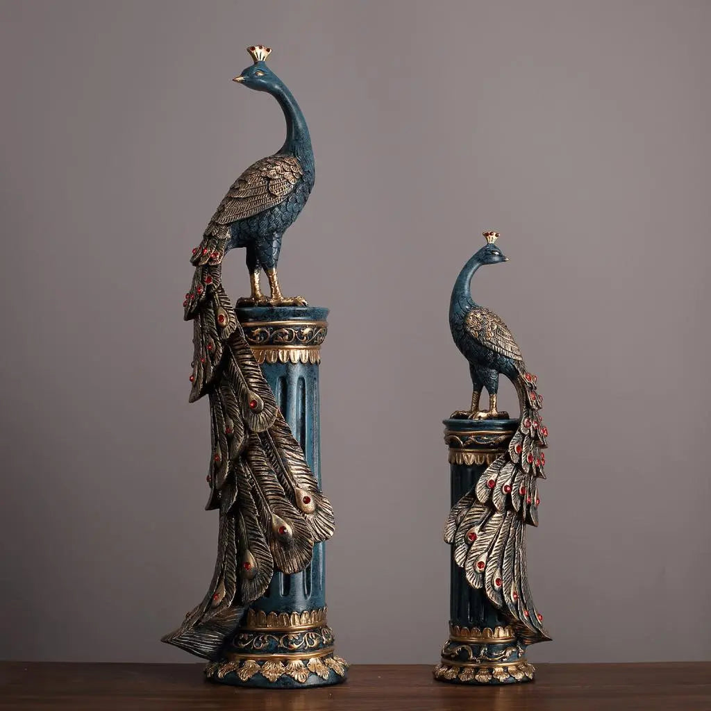 Paon Impérial – Statue Paon Orientale Symbolique Sculptures et statues